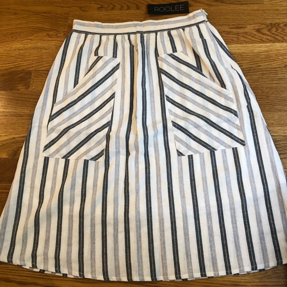 Roolee A-line stripe skirt